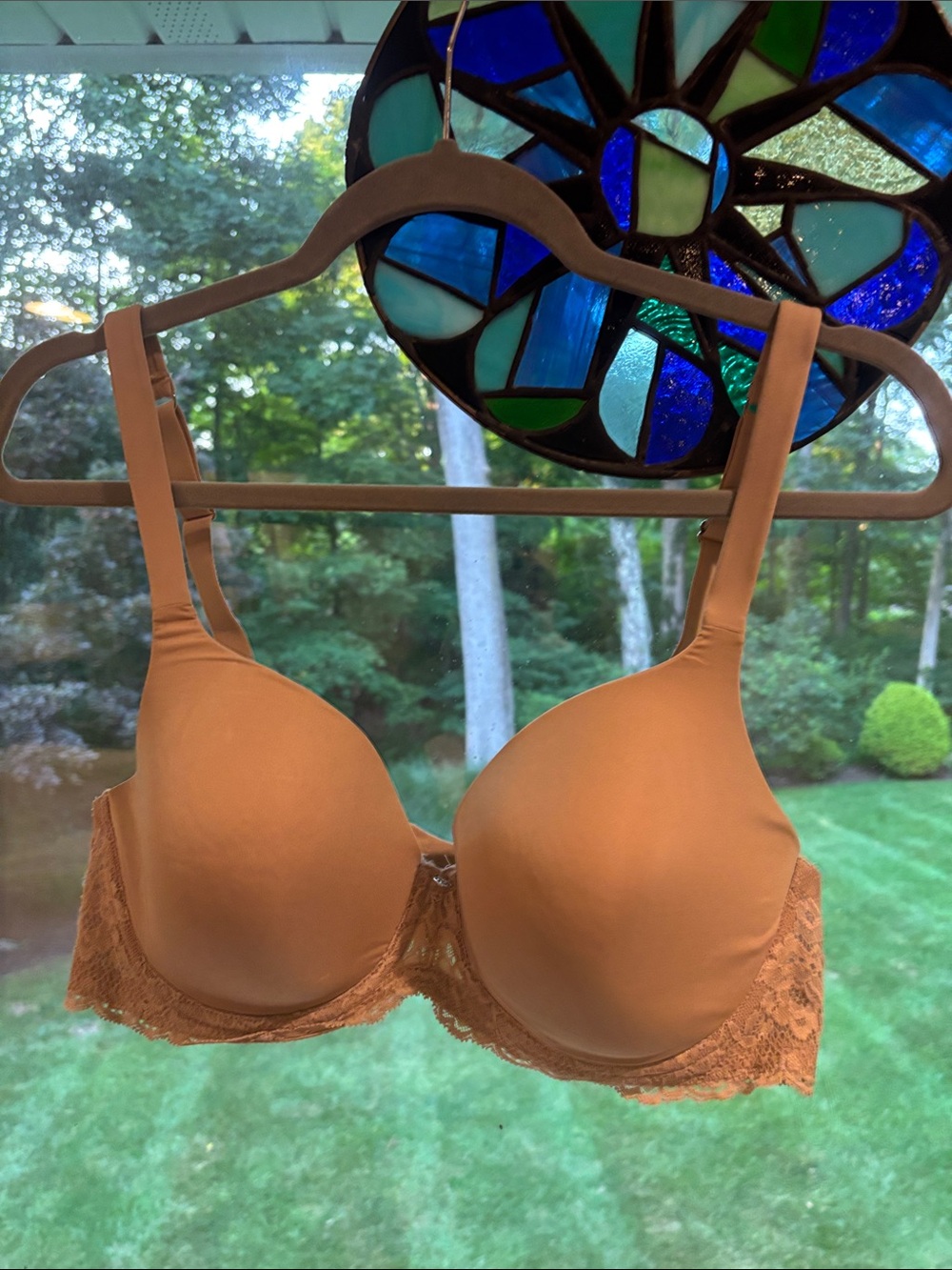 Everyday Smooth Lace-Trim T-Shirt Bra - Nude